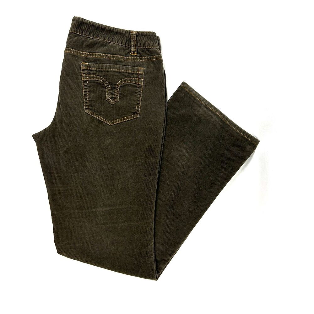 Y2K Ann Taylor LOFT Women's Slim Boot CORDUROY jeans Cotton Contrast Stitch 12